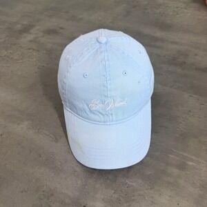 Sea Island Baseball Cap Unisex Light Blue Cotton Embroidered Dad Hat Golf Course
